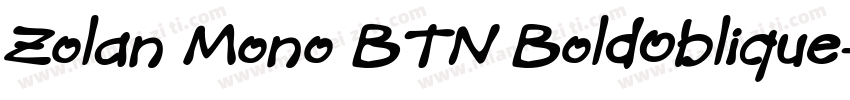 Zolan Mono BTN BoldOblique字体转换
